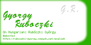 gyorgy ruboczki business card