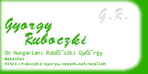 gyorgy ruboczki business card